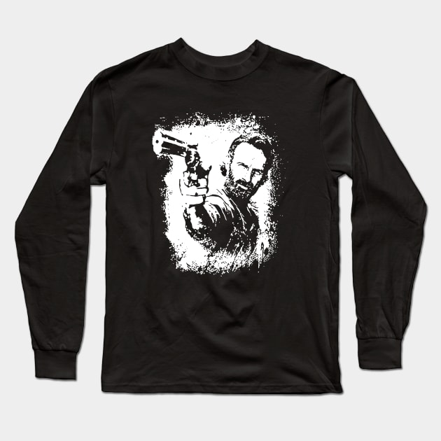 Rick Grimes Nightmare Long Sleeve T-Shirt by RianSanto